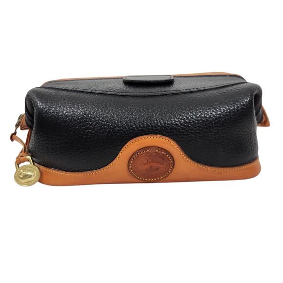 VTG DOONEY & BOURKE PEBBLE LEATHER BAG DOPP KIT COLLAPSABLE MAKEUP TRAVEL ZIPPER - Picture 2 of 12